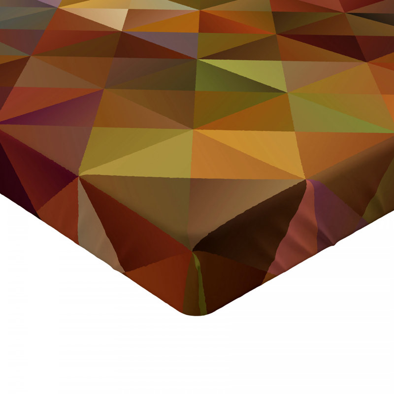 Microfiber Geometric Fitted Sheet, Full Fitted Sheet