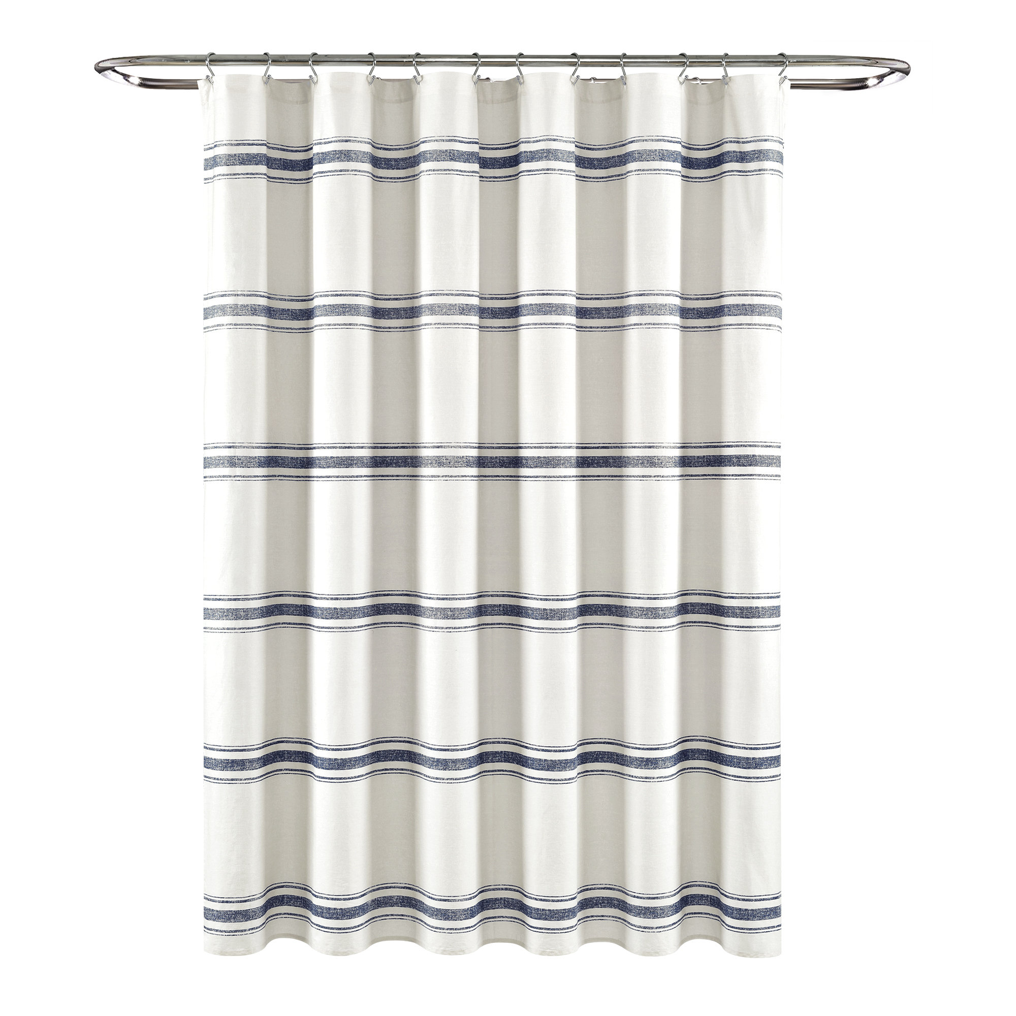 Gilroy Cotton Shower Curtain, Navy