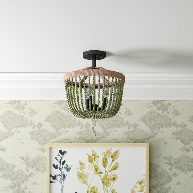 Plafonnier semi-encastré 3 lumières 14 po