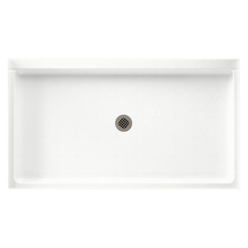 32'' W 60'' D Rectangular Single Shower Base, Tahiti White