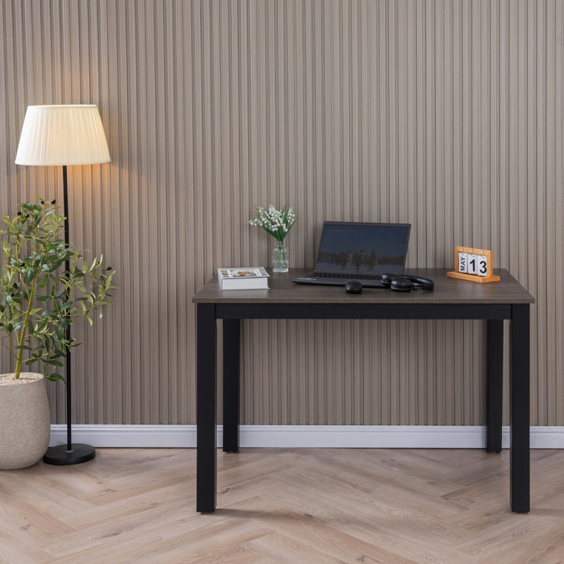 45" Dining Table, Dark Gray, Black