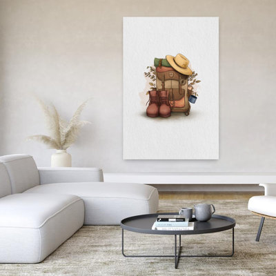 Backpack Travel Minimalist Wall Art Print
