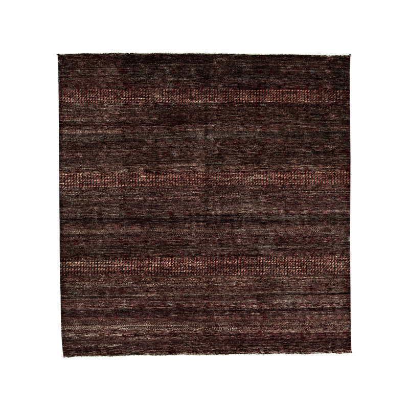 Tapis brun et rouge de haute qualité noué à la main