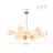 12 - Light Tiered Glass Globe Linear Sputnik Semi Flush Mount