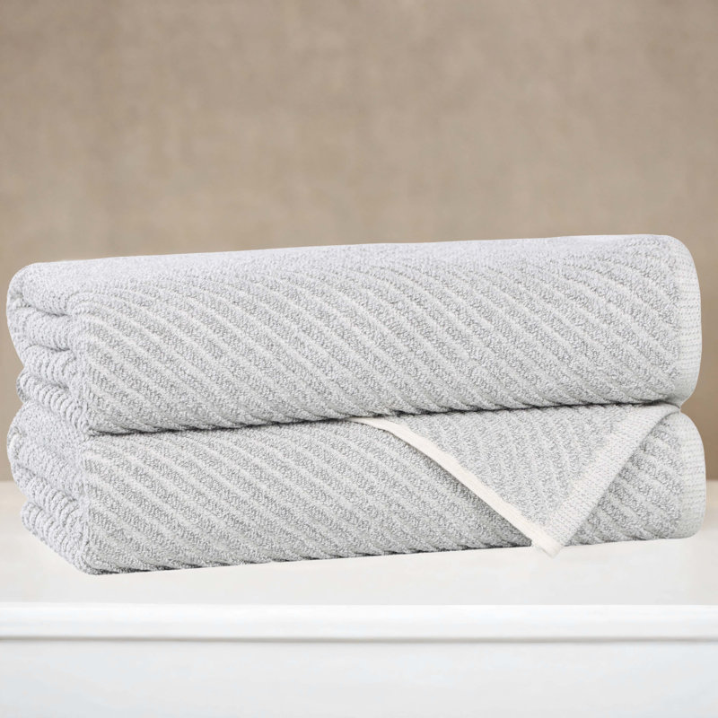 Serviettes de bain Amelia, Platine