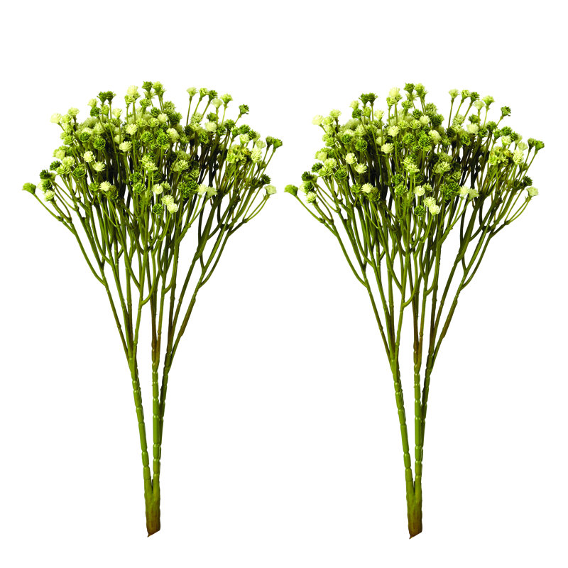 15" Plastic Gypsophila Bush, Green