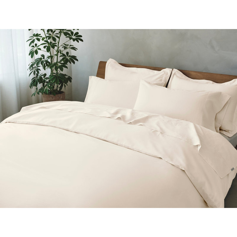 Cloud Soft Sateen 100% Cotton Sateen Sheet Set, California King Sheet Set with 2 Pillowcases, Undyed