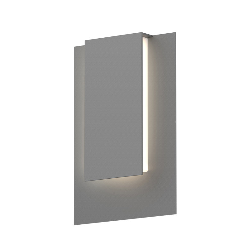 Lumière de cloison d'extérieur à DEL intégrée H 11,75 po Reveal, Gris