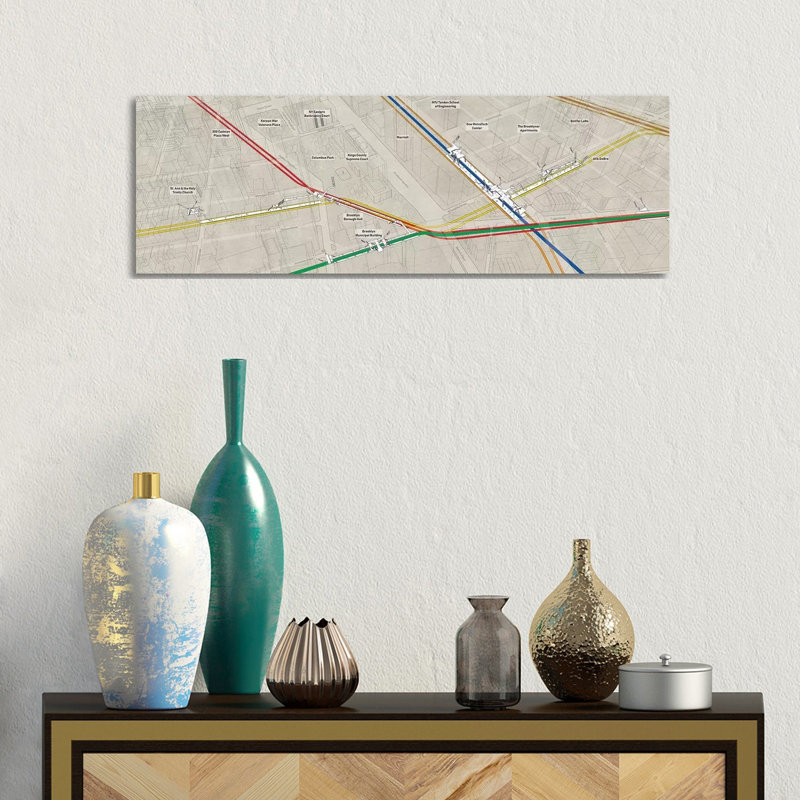 Brooklyn Borough Hall & MetroTech Subway Cluster by Project Subway NYC - Panoramic Gallery-Wrapped Canvas Giclée on Canvas