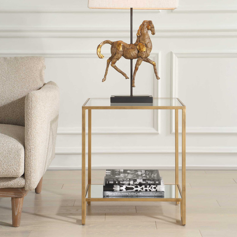Table de bout abstraite avec rangement