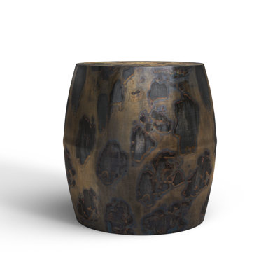 Trezza Side Table In Acid Washed Metal by Joss & Main