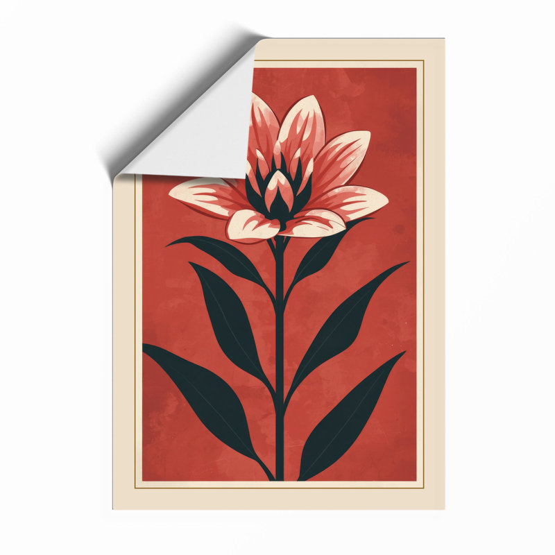 Stylized Bloom Botanical - Framed Print, Unframed, A1 - 84.1 x 59.4 cm
