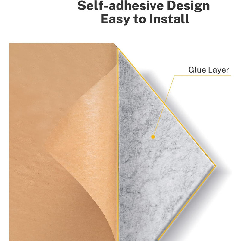 Self-Adhesive Acoustic Panels,  Hexagon Sound Absorbing Panels,  with Beveled Edge, Wall Decor, for Home Studio Gaming Room
