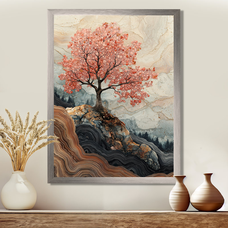 Hillyard - impressions sur toile florales, Argent argent, H 44 po x l 34 po, Reproduction encadrée sans passe-partout
