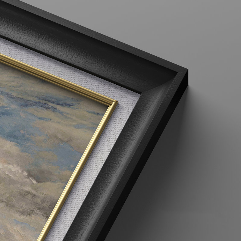 Set of 2 Premium Framed Art Artworks on Premium Canvas with 26"x36" Frame, Black