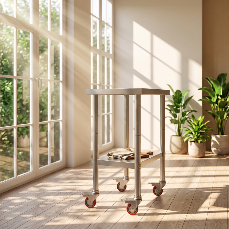 Stainless Steel Top End Table