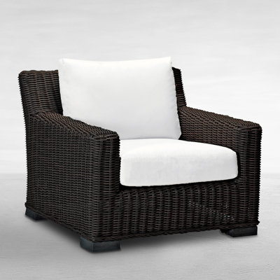 Rustic Wicker Patio Armchair (No Cushions)
