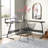 Abeyta L-Shaped Metal Base Computer Desk-513279251