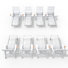 Dareona Pakkdiarie Outdoor HDPE Adjustable Reclining Chaise Lounge Chair With Wheels & Cup Holder (Set of 8)