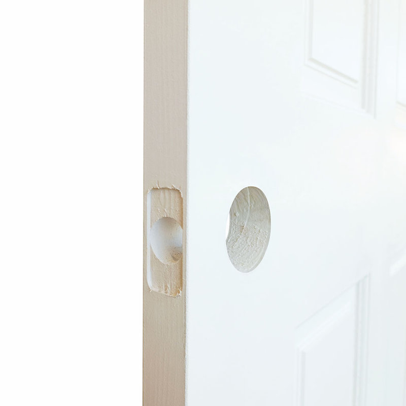 Dalle blanche à 6 panneaux avec trou de perçage, 28 po x 80 po