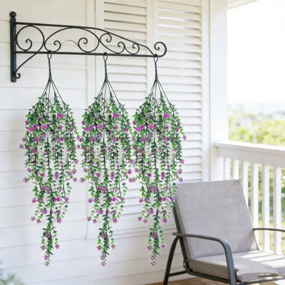 3 plantes artificielles suspendues vigne de verdure - pour le mur, la maison, le salon, le porche et la décoration intérieure-extérieure