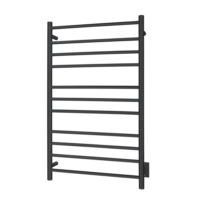 Malta Electric Wall-mounted Towel Warmer Series, Hardwired, 11 Bars, Black