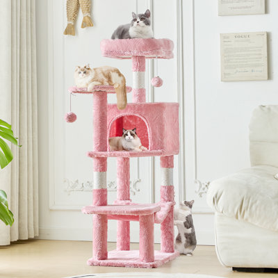 44'' H Cat Tree with Perch, Condo, Hammock and Scratching Post