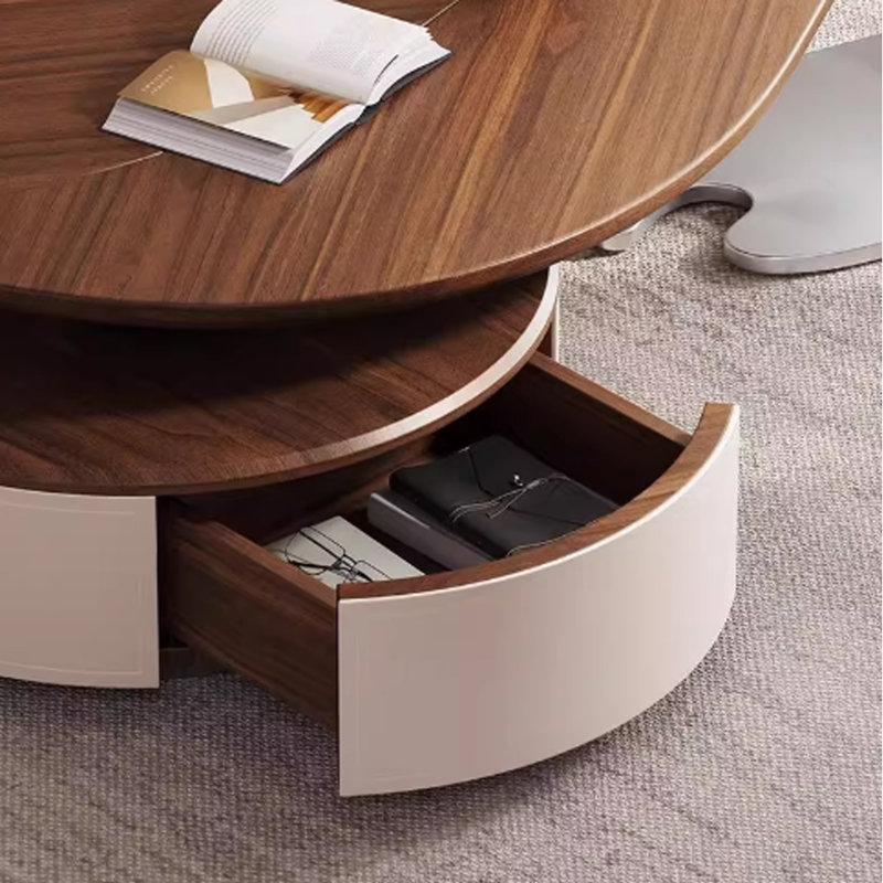 Table basse compacte moderne en forme de feuille, H 13,3 po x L 27,5 po x l 54,3 po