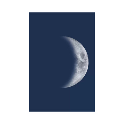 " Waxing Crescent Moon - Blue " by GetYourNerdOn