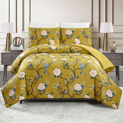 Ensemble d'édredon 3 pièces Dee Ocleppo Bird Chinoiserie