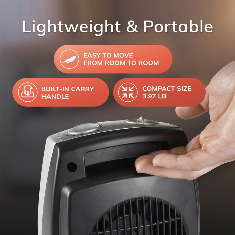 Lasko Ceramic 1500 Watt 5118 BTU Electric High Efficiency Compact Space Heater with Adjustable Thermostat