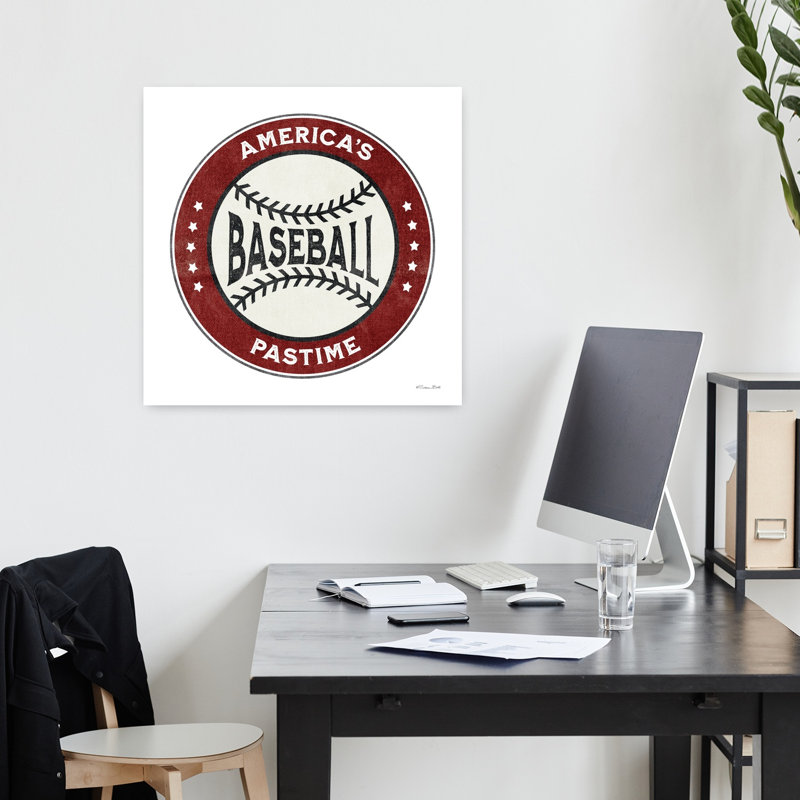 Baseball - America's Pastime, art contemporain, H 18 po x l 18 po