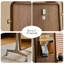 Rectangle en bois massif + miroirs pleine grandeur en acier inoxydable