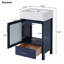 Meuble-lavabo de 20 po avec lavabo en céramique, grand rangement-1387390821