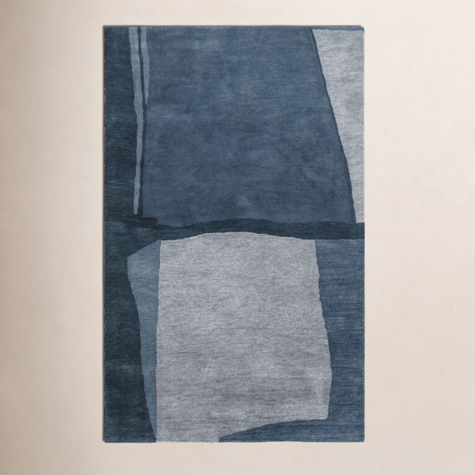 Hand-Tufted Abstract Wool Rug, Rectangle 7'9" x 9'9"