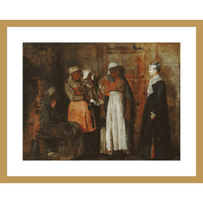 «A visit from the Old Mistress» par Winslow Homer, impression giclée encadrée