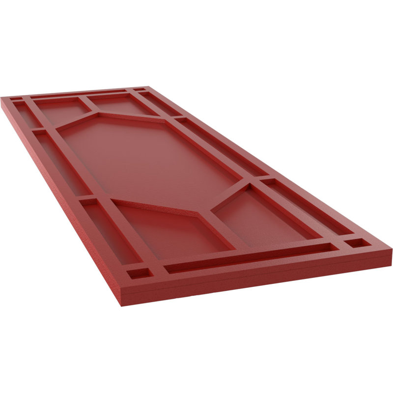 Volets à fixation fixe en PVC True Fit, Rouge feu, 18", 30"