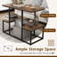 17 Stories Rustic Tv Console Table For 50" Tvs Industrial Sofa Table With Open Storage Shelves Rustic Brown