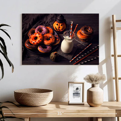 Halloween Donuts And Milk