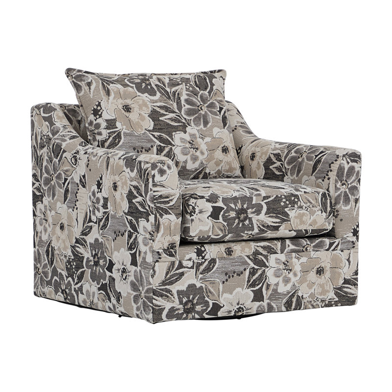 Fauteuil pivotant 12700 , Polyester gris anthracite Margo