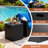 Esquer 7-Piece Outdoor Wicker Nighttime Conversation Set With Rocking Chairs, Ottomans And Fire Pit Table-1714355498-1714355499