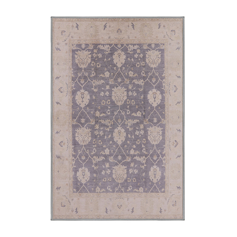 Tapis oriental gris / brun Marfa, Rectangle 7 pi x 9 pi