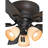 44" Durant 5 - Blade Flush Mount Ceiling Fan with Pull Chain and Light Kit Included-12031220