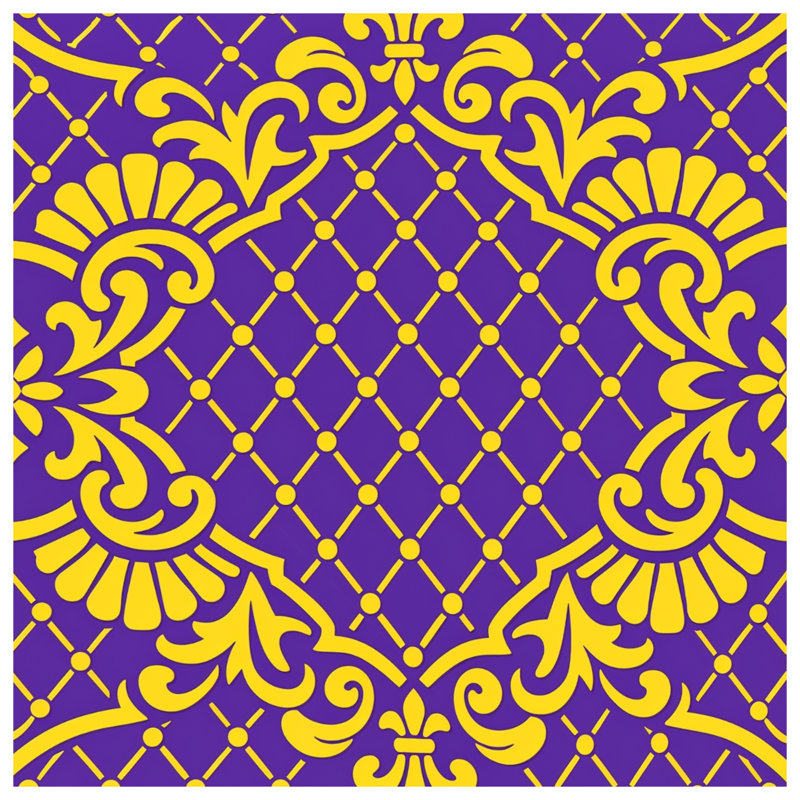 Rideaux de douche baroques violets extra longs, 70in W x 72in H