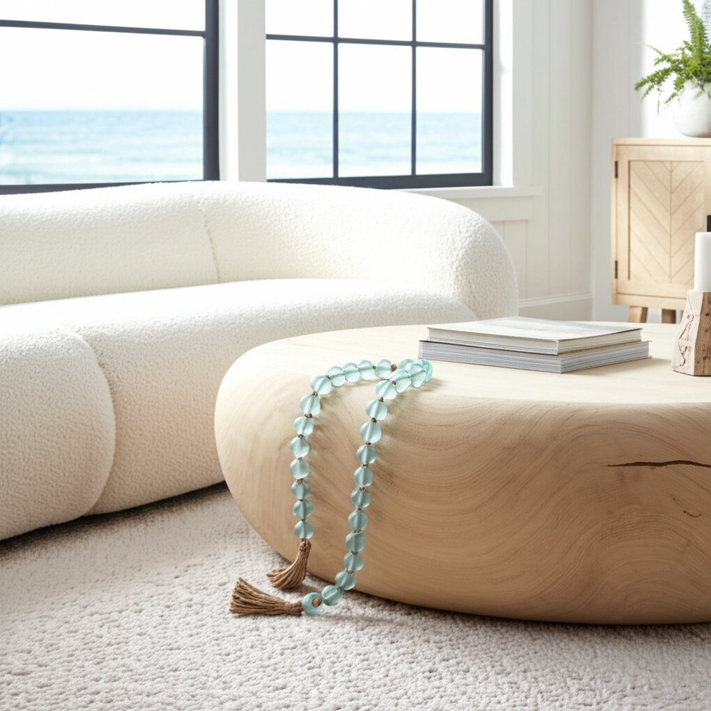 Jute Beads, Glass Beaded Decorative with Tassel Dakota Fields