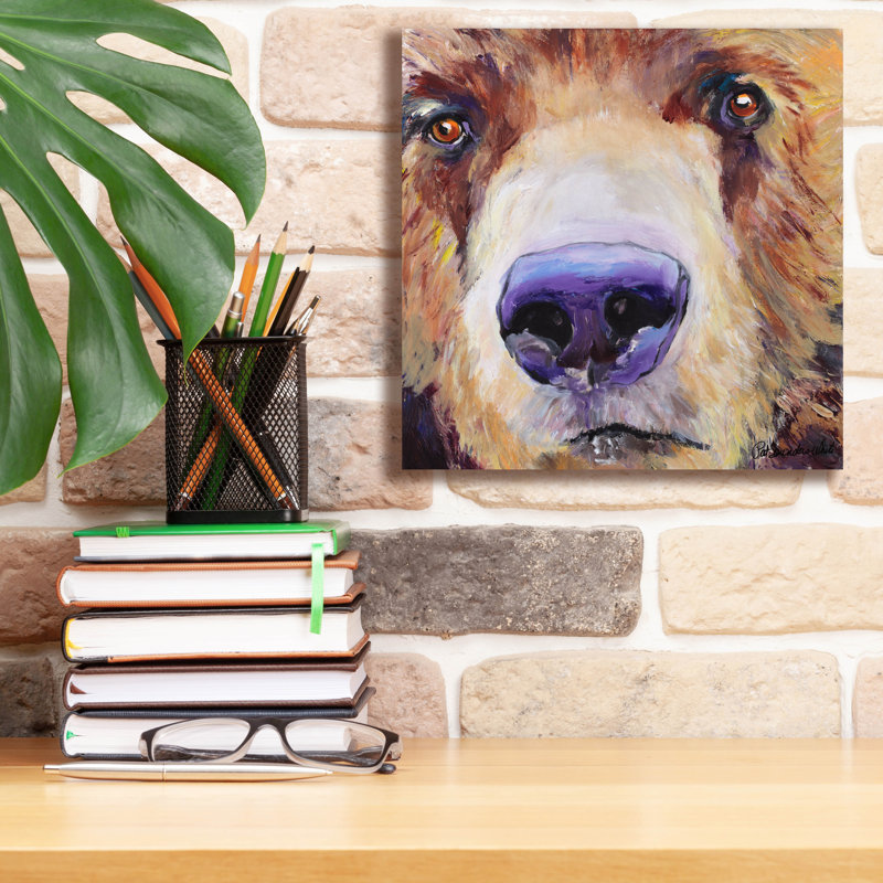 «Sniffer» par Pat Saunders, art mural en toile blanche, 12 po x 12 po, H 12 po x l 12 po