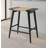 AllForWood Thor Wicker Counter Height Wooden Counter Stool with Hand-Knitted Rope, K/D, Backless Island 24" Wicker Stool for Kitchen, Solid Wood, Modern Design, Indoor & Outdoor (Midnight Charcoal)-868850889-868850890