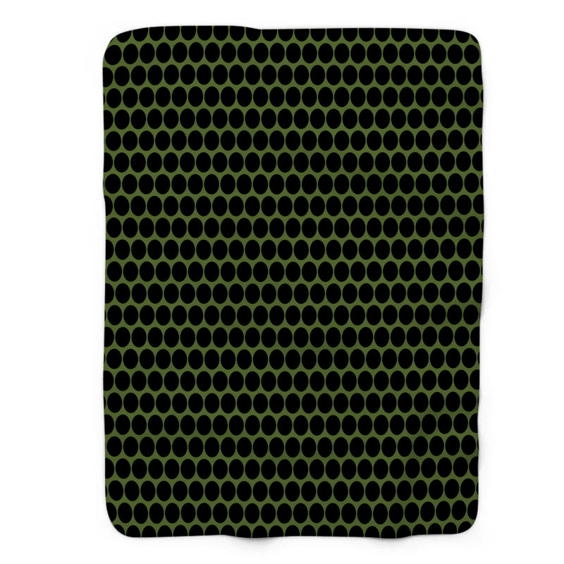 Olive Olive Waves - couverture sherpa de qualité supérieure 1 pièce, Grand lit