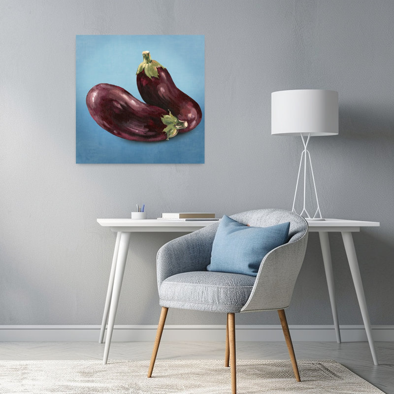 Art réaliste audacieux aubergine, H 24 po x l 24 po