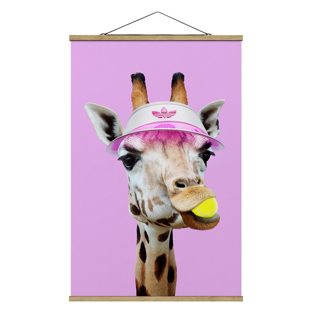 Grafikdruck, Jonas Loose – Giraffe Beim Tennis